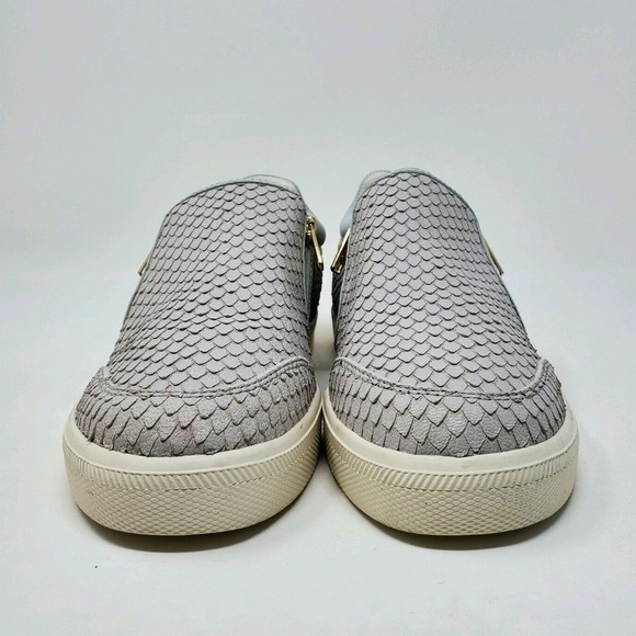 ASH Intense Gray Snake Scale Skate Zipper Sneaker - Picture 3 of 8